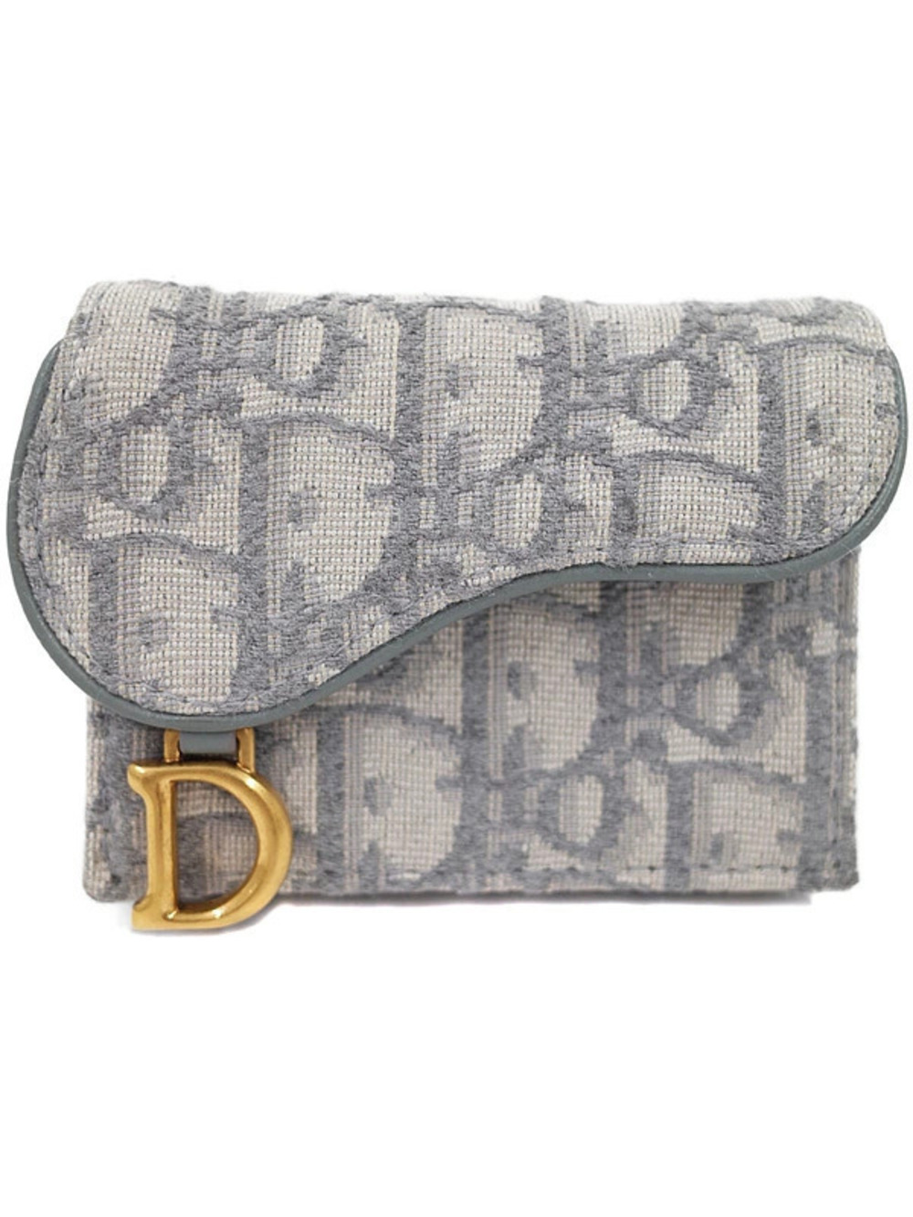 Christian Dior Saddle Compact Wallet Tri fold Short
